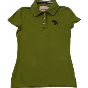 AF Kids Cute Stretch Polo Shirt Green Size M